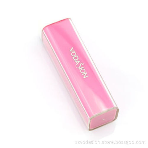 Colorful 2600mAh portable lipstick-shaped power bank for mobile phone